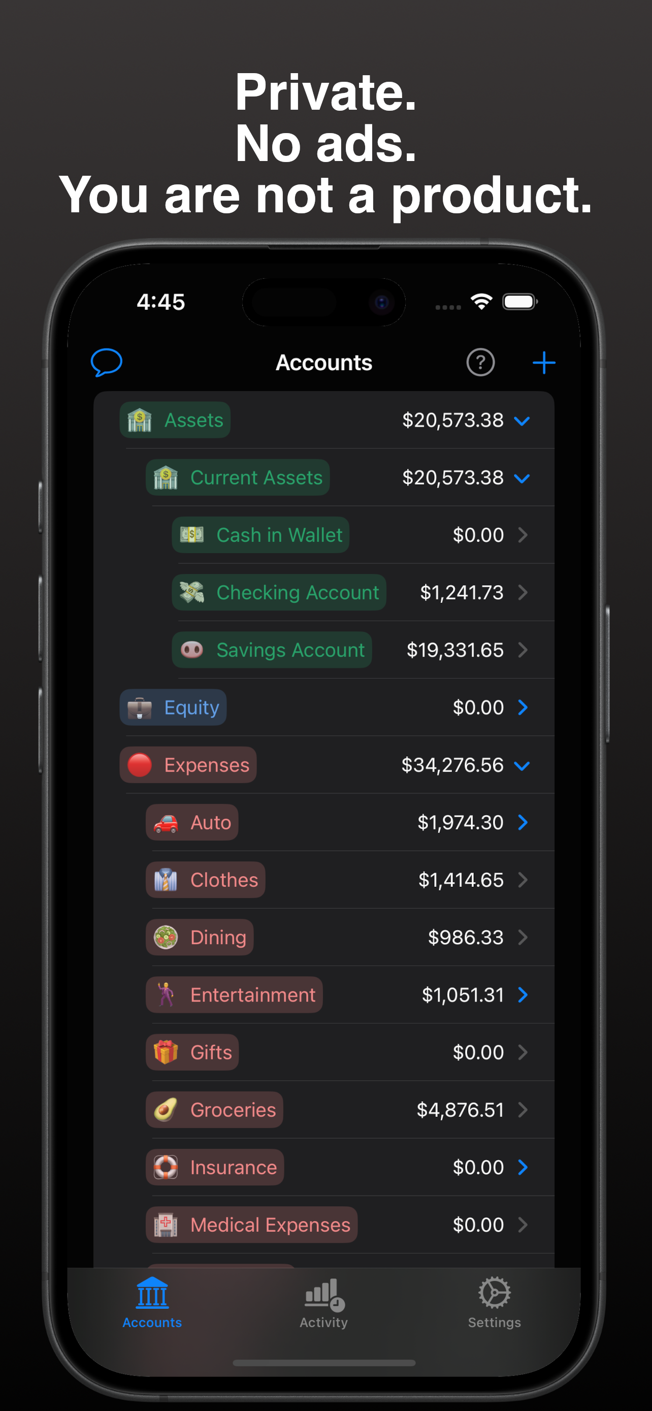 HandsOnMoney Budget screen