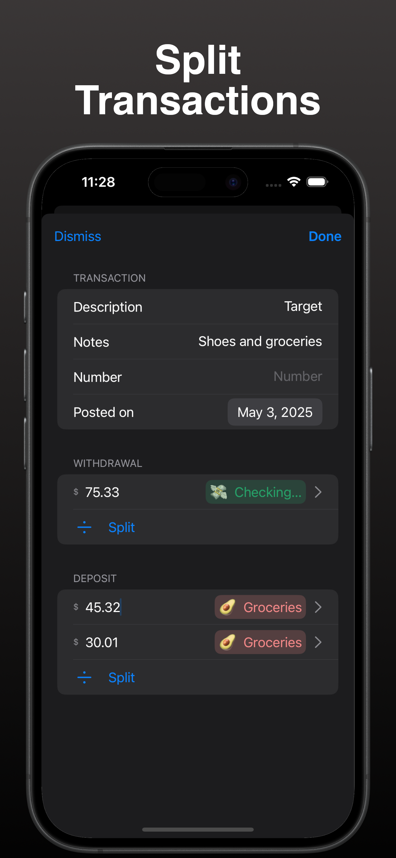 HandsOnMoney Accounts screen